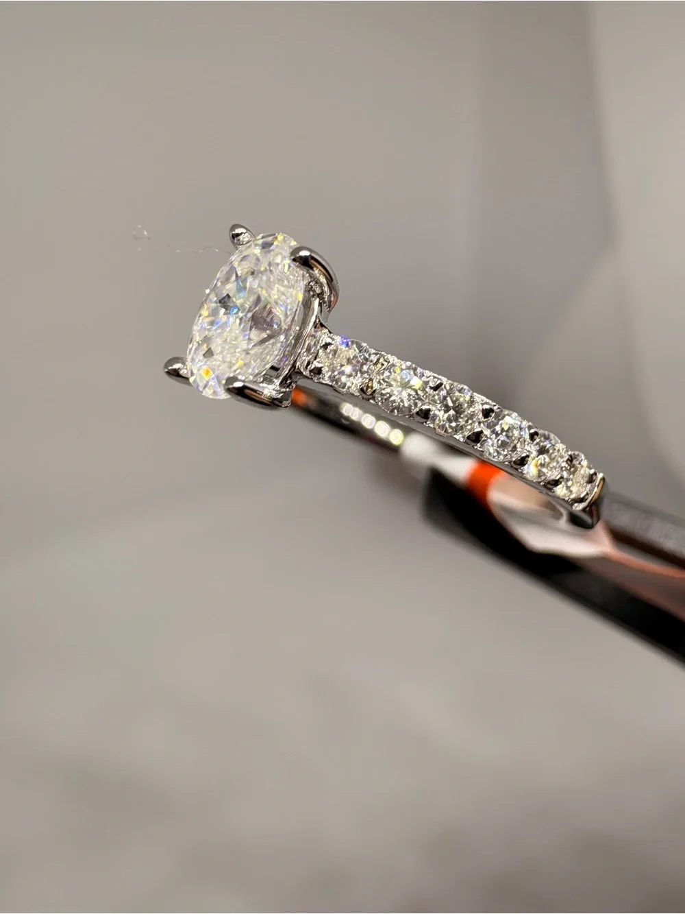 Sterling Silver Moissanite Solitaire Ring Size 6